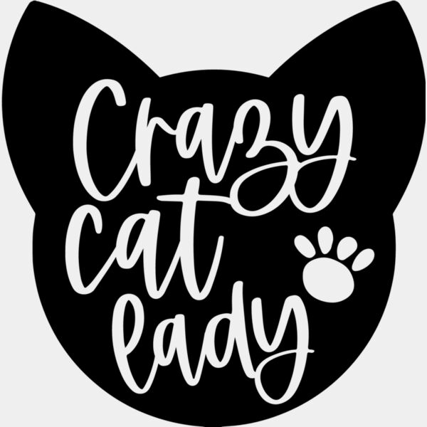 crazy cat lady in cat face silhouette  Miniaturansicht